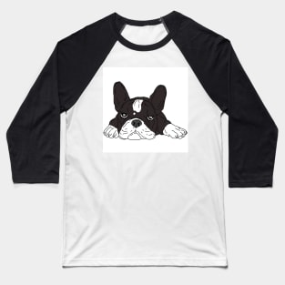 White and black french bulldog Baseball T-Shirt